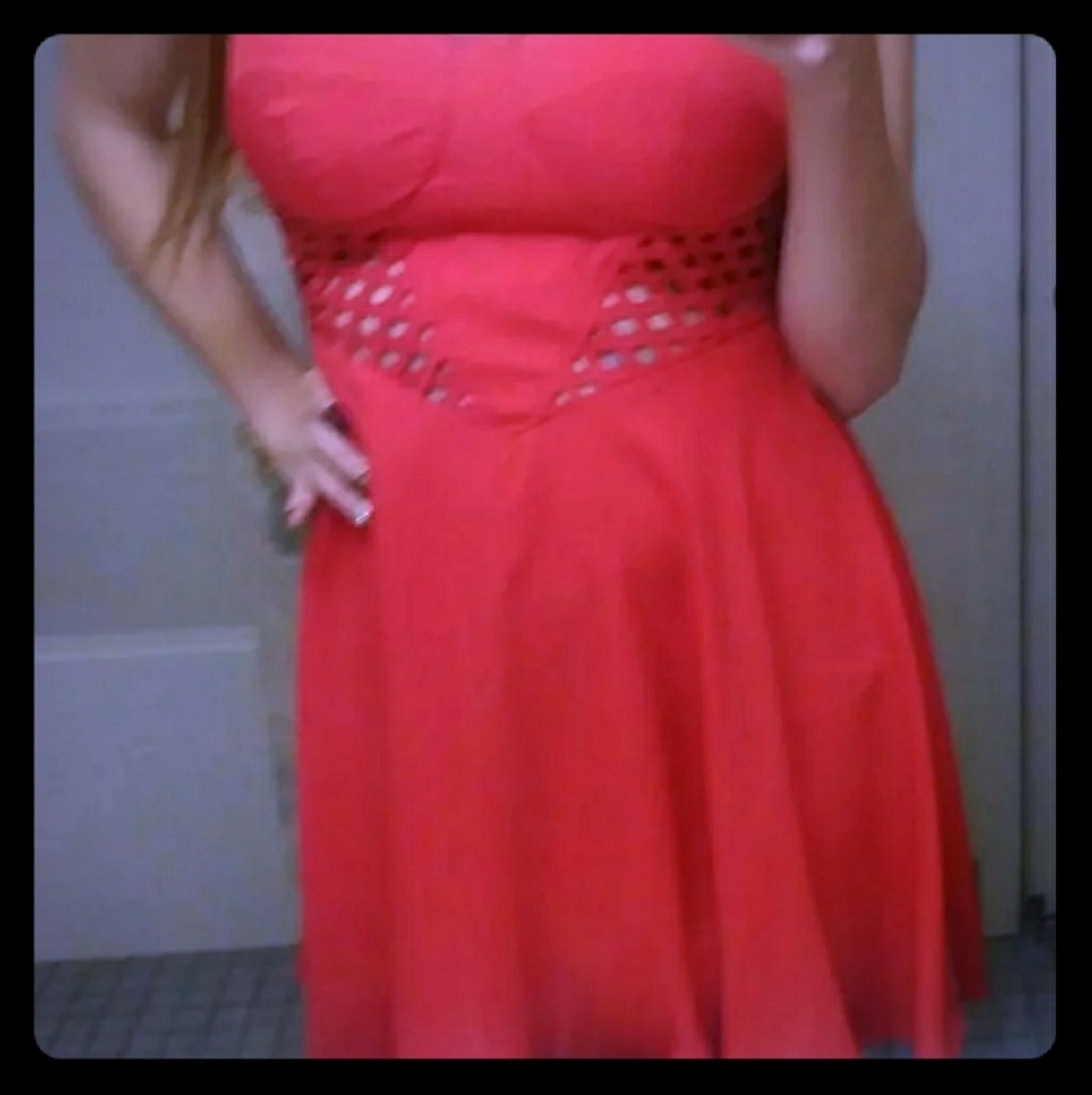 Red Strapless Dress